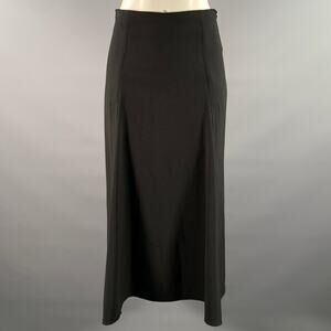 SPORTMAX Size 4 Black Wool Blend Mid-Calf Skirt